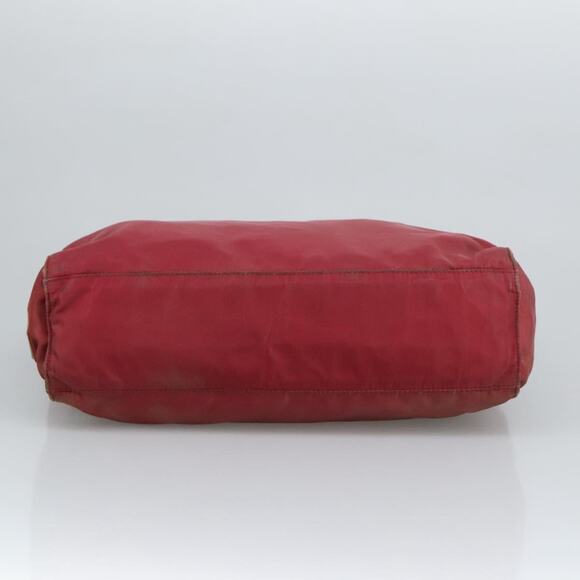 PRADA Hand Bag Nylon Red Silver - Picture 9 of 12
